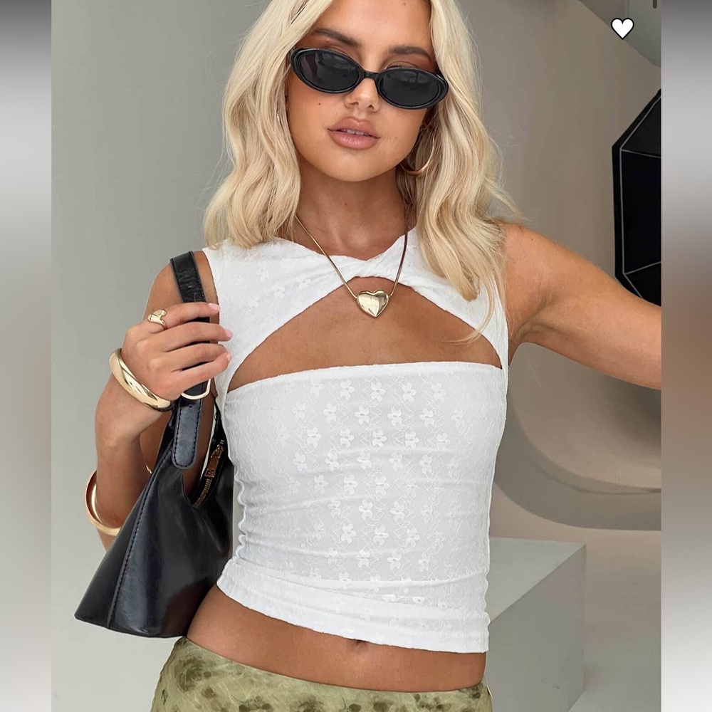 Princess Polly Ivory Floral Top